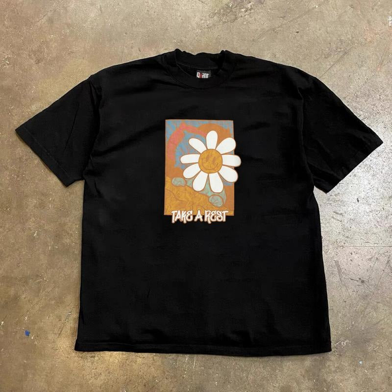 Cotton Short-Sleeved T-shirt 2025 Summer High-End Fashion Brand Couple round Neck Short-Sleeved