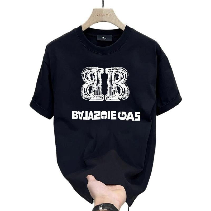 Cotton Short-Sleeved T-shirt for Men and Women Summer Trendy Loose All-Match Couple's Tops Hoodie, Sweatshirt