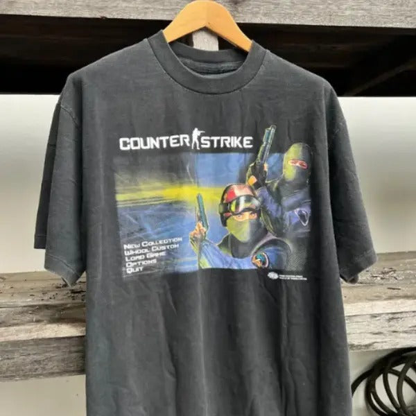 Counter Strike Vintage T-Shirt, y2k Gaming Shirt, Unisex T-Shirt, Gift For Men Women Menswear Top Streetwear Hoodie,...