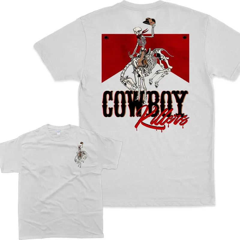 Cowboy Killers T-shirt Western Cowboy Shirt Cowboy Skeleton Western Skeleton Tee_ Western Rodeo Shirt_ Gift for Women Vintage T-shirt Graphic merch boys