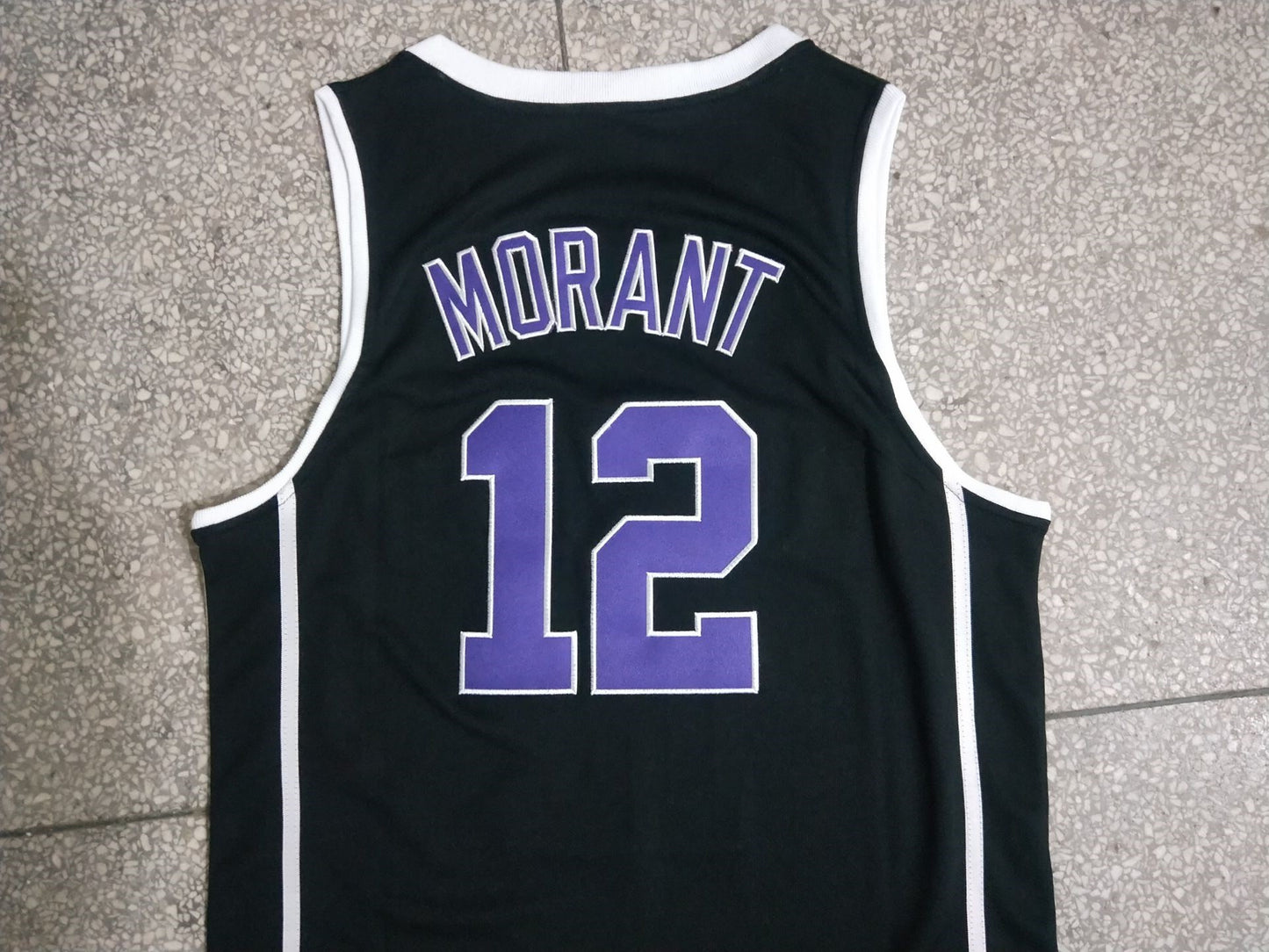 Crestwood Knights #12 Ja Morant Ja - High School 12 Black Embroidered Jersey Style 1