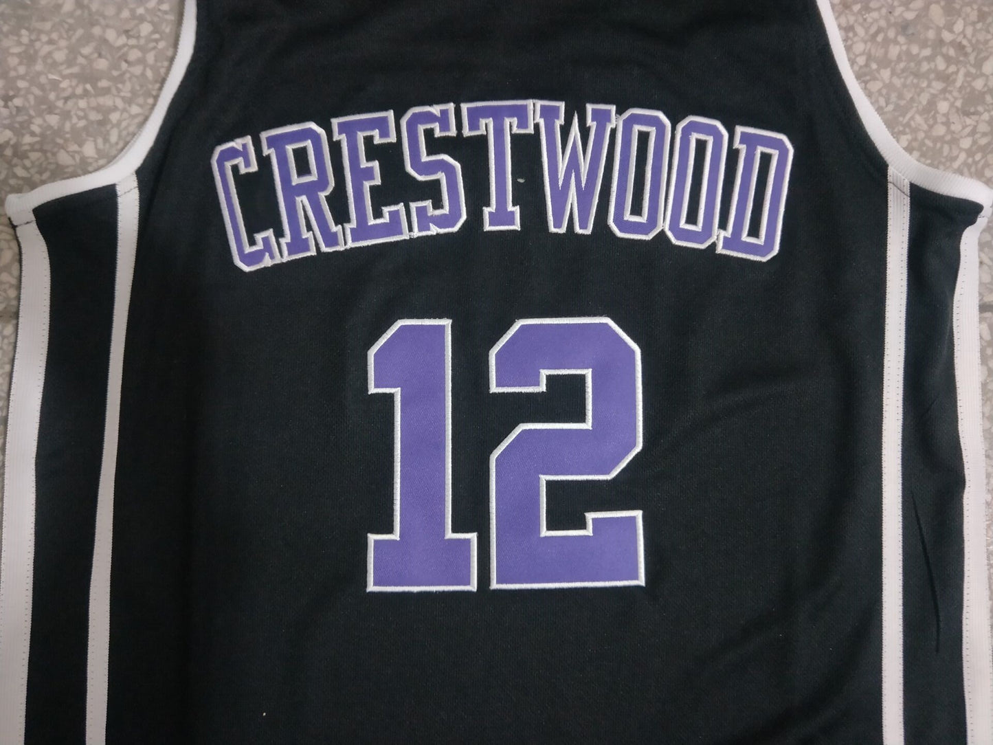 Crestwood Knights #12 Ja Morant Ja - High School 12 Black Embroidered Jersey Style 4