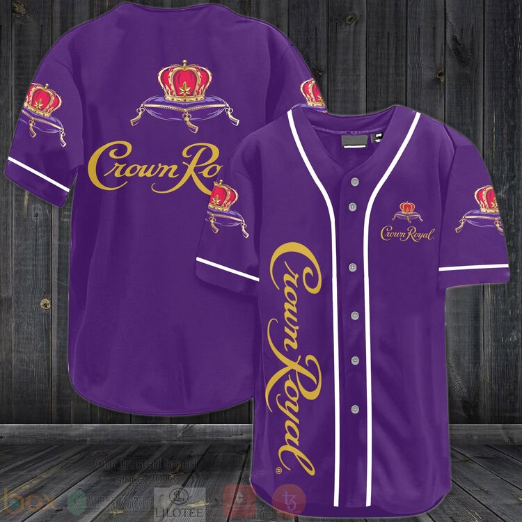 FASHION Crown Royal Baseball Jerseys Botton Shirt