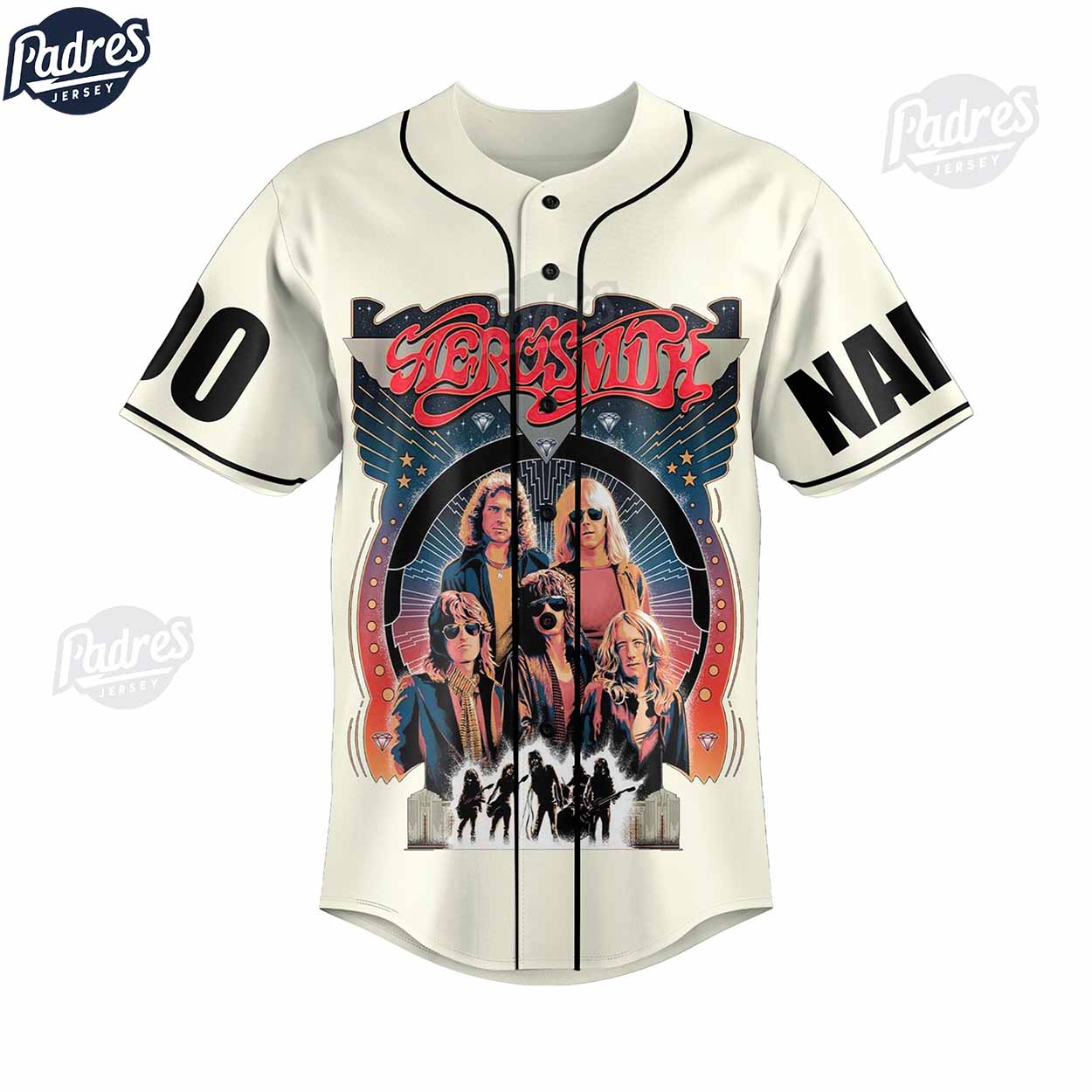 Custom Aerosmith Historic Farewell Tour Baseball Jersey - Padres Jersey Oasis: Elevate Your Baseball Style Game