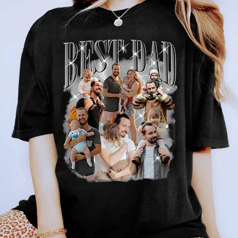 Custom Bootleg Dad Photos Shirt, Best Dad Ever Shirt, New Dad Shirt, Dad Shirt, Daddy Shirt, Father's Day Shirt, Best Dad shirt, Gift for Dad