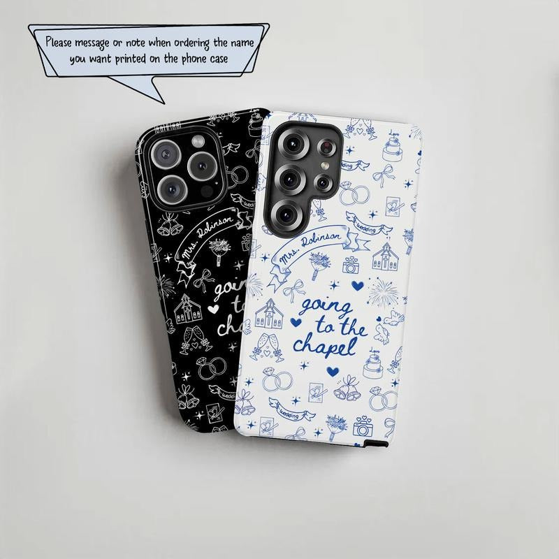 Custom Bride Phone Case, Wedding Phone Case, Going to the Chapel, personalized phone case, Bride to Be iPhone Galaxy...