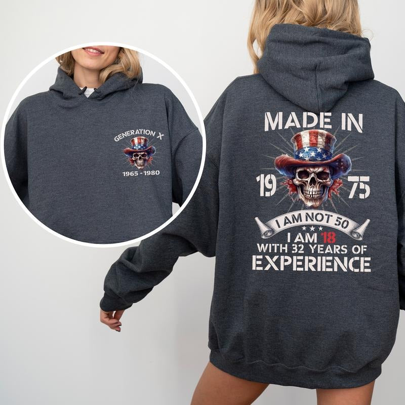 Custom Generation X Hoodie, Persionalized Birthday Gift, Custom Birth Year Graphic Hoodies, Funny Birthday Gift, Gen X Unisex Hoodie