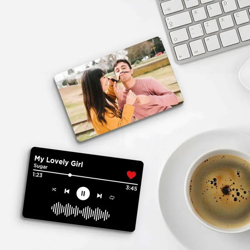 Custom Photo Wallet Metal Card, Personalized Message Wallet Metal Insert,Anniversary, Wedding Gift,Valentine's Day Gift,Gifts for Him or Her style 03