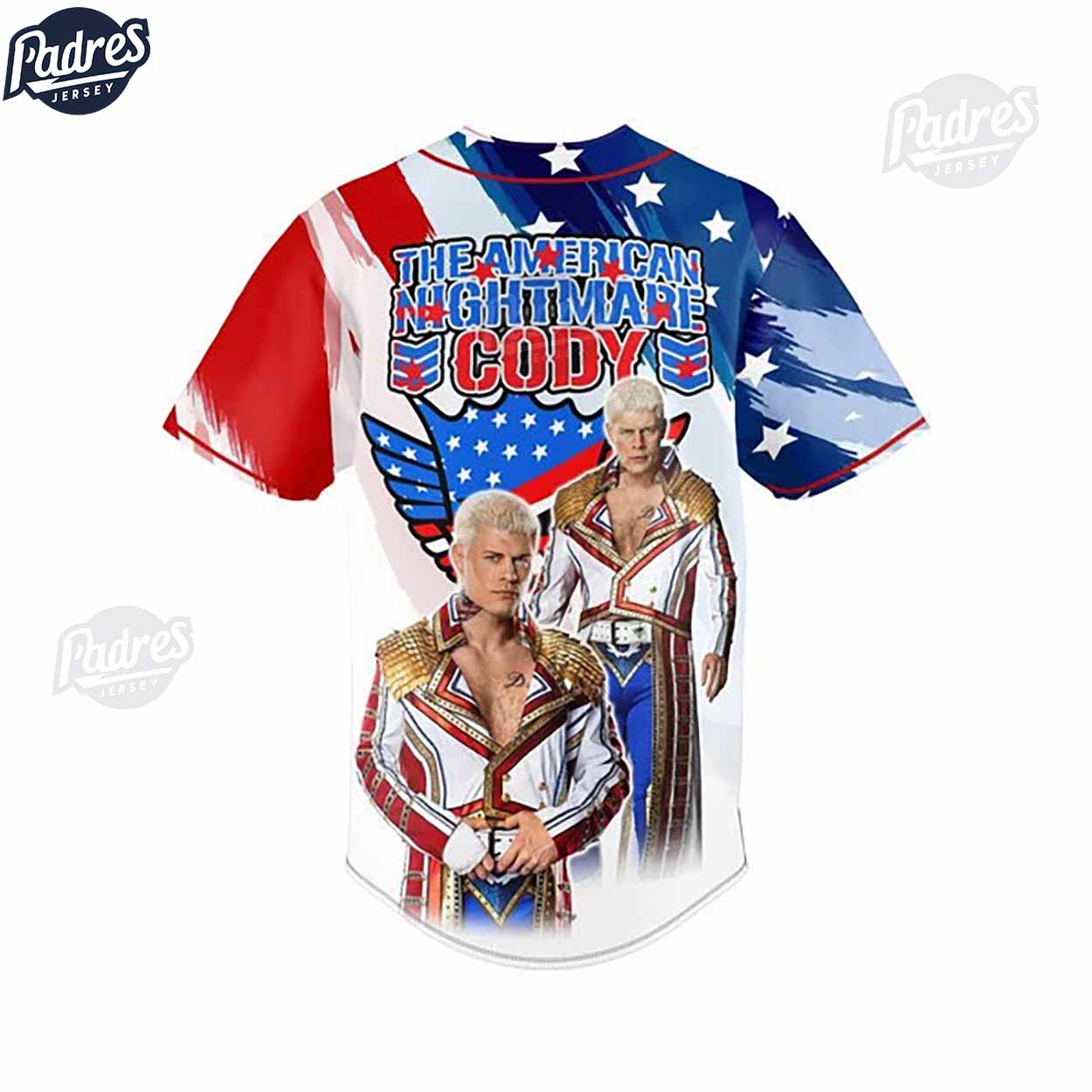 Custom WWE The American Nightmare Cody Rhodes Baseball Jersey - Padres Jersey Oasis: Elevate Your Baseball Style Game