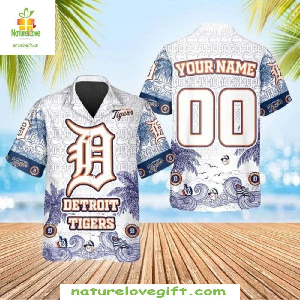 Detroit Tigers Hawaiian Shirt Customizable MLB Baseball Apparel ID786DAZ