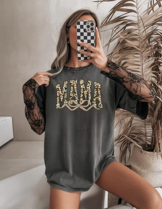 Cute Camouflage Mama Comfort Colors T-shirt