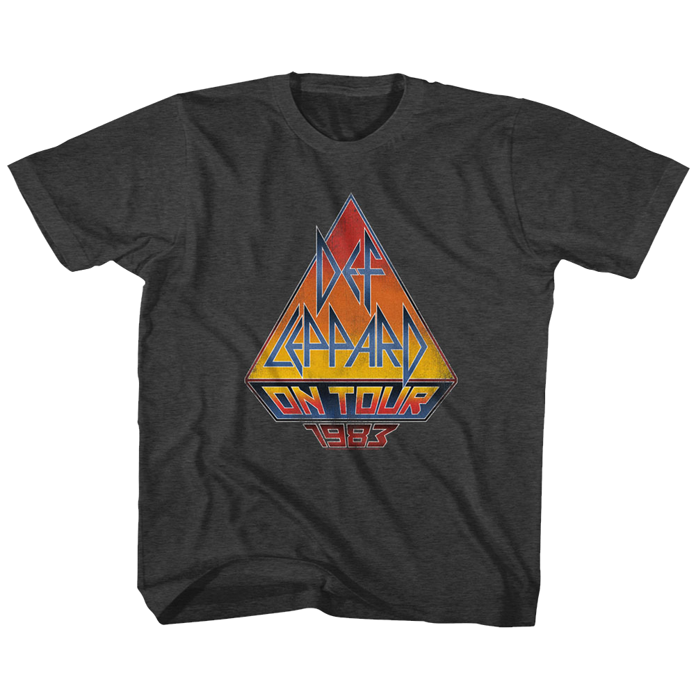 Def Leppard Toddler S/S T-Shirt - On Tour 83 - Heather Black Heather