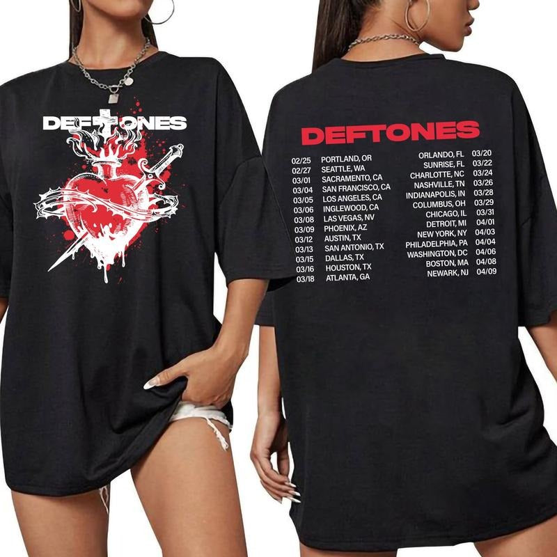 DEFTONES 2025 Tour Shirt, VTG White Pony Band T Shirt, Deftones Graphic tee, Deftones tour shirt, Deftones concert shirt, Retro Deftones shirt S