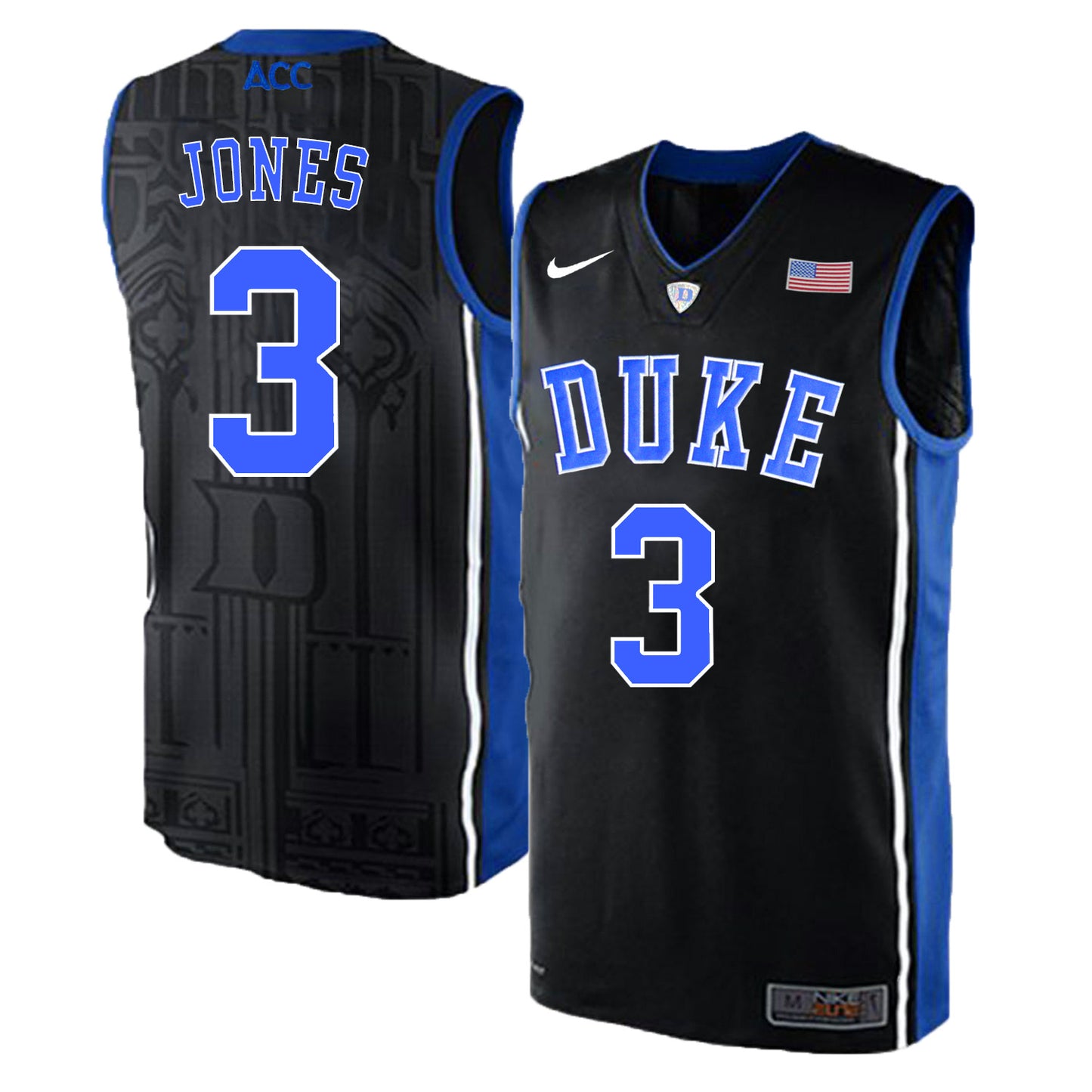 DUKE Tre Jones 3 Black Elite