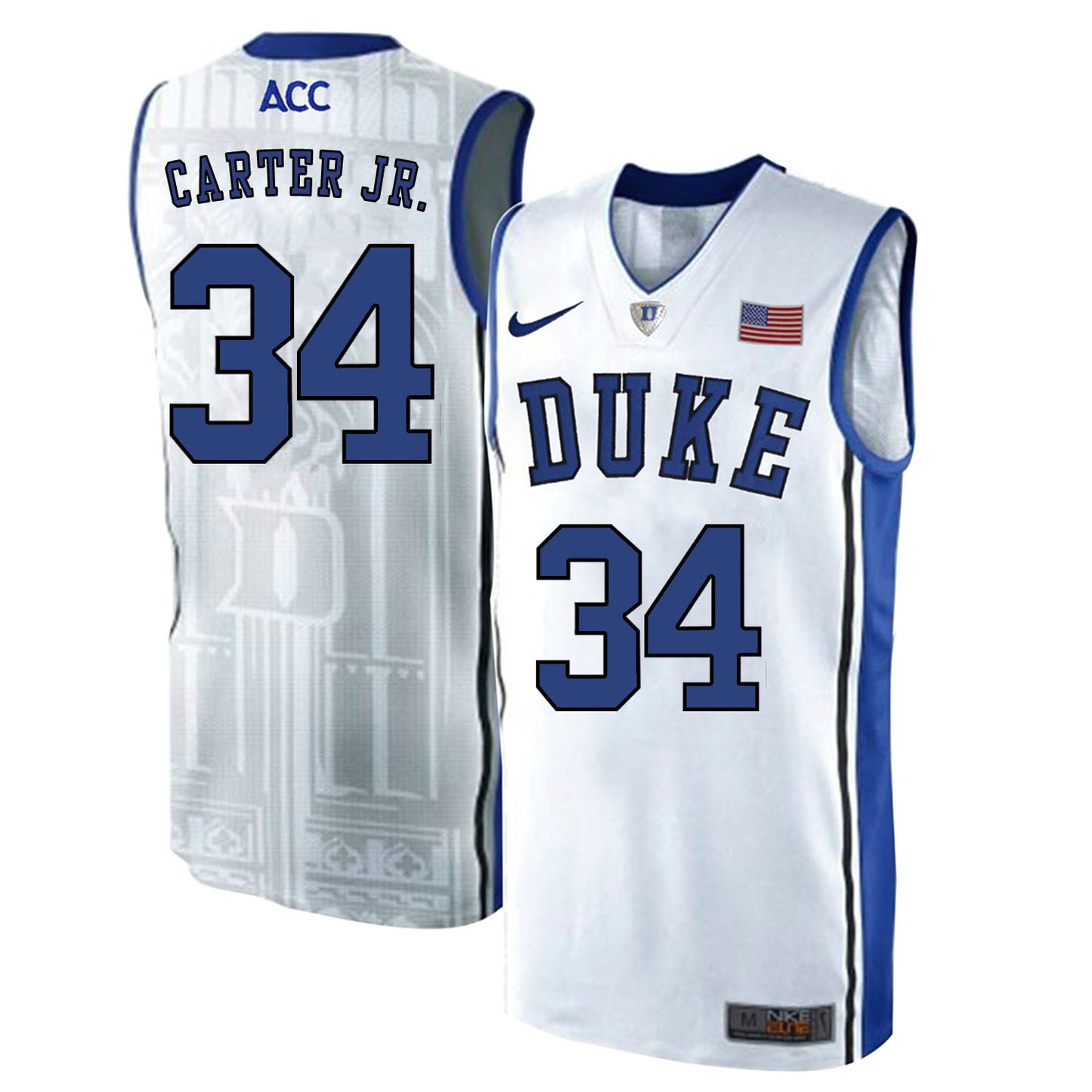 DUKE Wendell Carter Jr. 34 White Elite