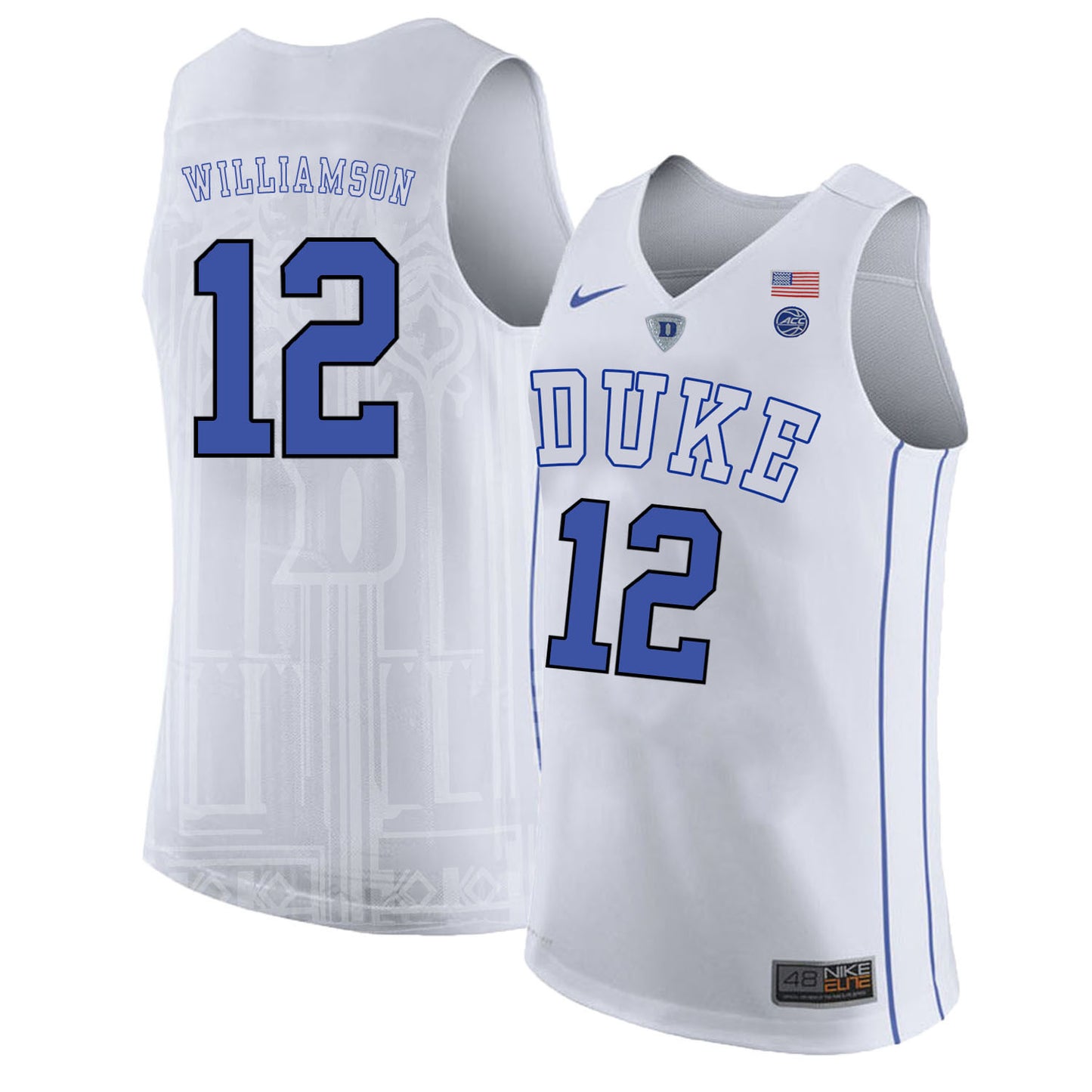 DUKE Zion Williamson 12 White