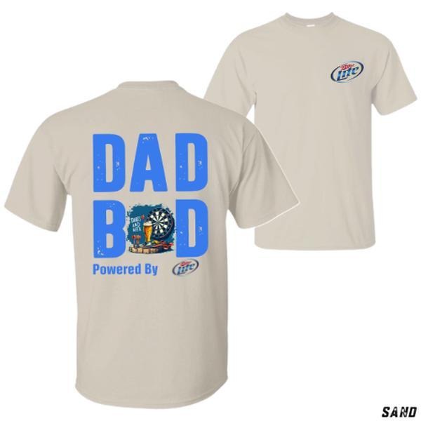 Dad Bod Miller Lite T-Shirt - Funny Beer Lover Tee for Dads - Perfect Father's Day Gift - Relaxed Fit Short Sleeve - Vacation Outfit Graphic Tee, Streetwear, Everyday Wear, Trendy Clothing, Casual Wear