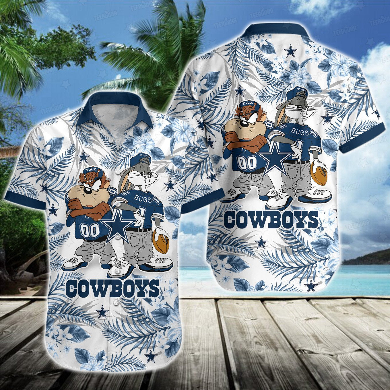 Dallas Cowboys Hawaiian Shirt Cartoon AllStars Design by