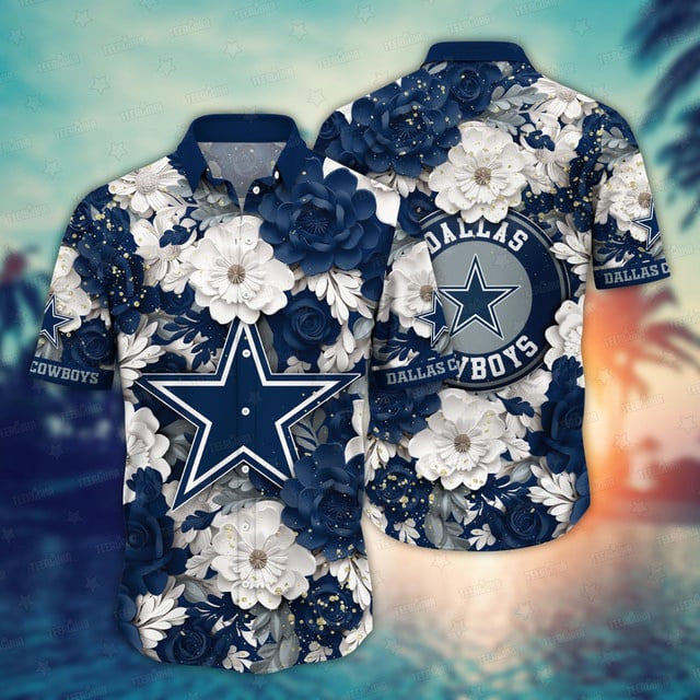 Dallas Cowboys Floral Hawaiian Shirt 820882