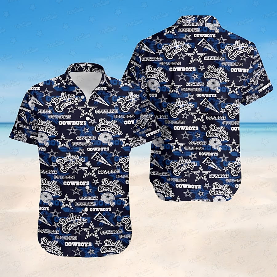 Dallas Cowboys Hawaiian Shirt Logo Frenzy 116768
