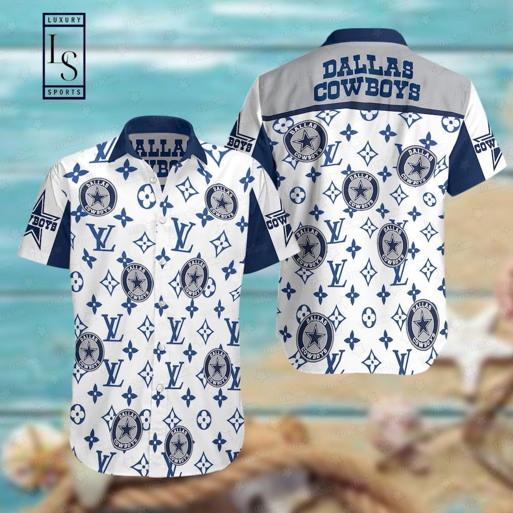 Dallas Cowboys Monogram Hawaiian Shirt 316846