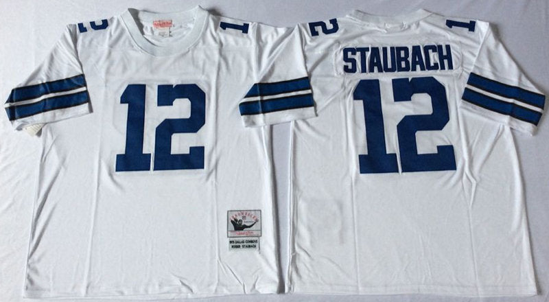 Dallas Cowboys #12 Roger Staubach Throwback Style 1