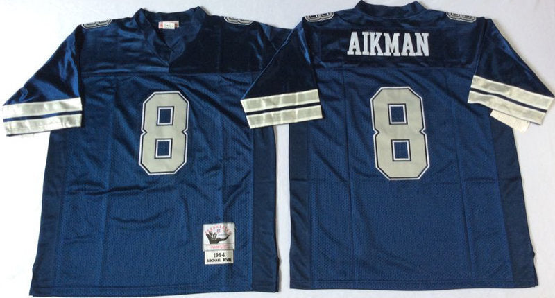 Dallas Cowboys #8 Troy Aikman Throwback Style 3