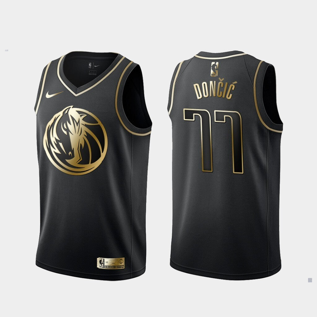 Dallas Mavericks #77 Luka Doncic Mavericks 77# Doncic Yellow Edition Jersey