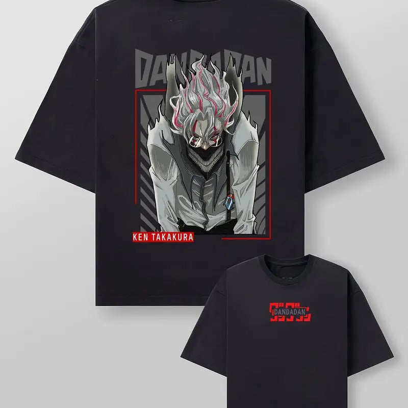 Dandadan Double Side Graphic Tee | Dan-da-dan Japanese Style Match Sneaker Tee | Dandadan Anime Fan Gift Tee