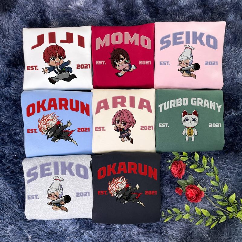 Dandadan Embroidered Sweater, Anime Movie Embroidered T-shirt, Hoodie, Dandadan Characters Shirt