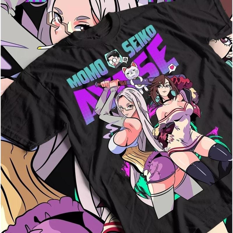 Dandadan Okarun Shirt Okarun Momo Ayase Anime Cute Gift Girl Shirt, Full Color Range, Find Your Perfect Shade, Casual Style