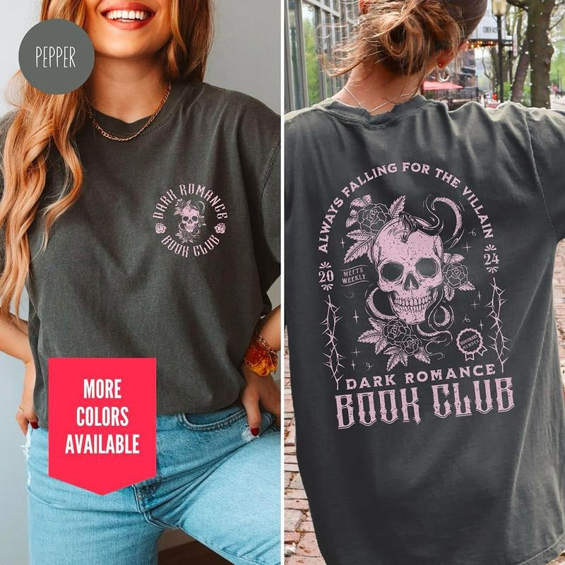 Dark Romance Reader Shirt, Smut Lover Shirt, Vintage Bookish T-Shirt, Romantasy Reader Tee, Book Club Sweater, Falling for the Villain Shirt, Booktok Shirt