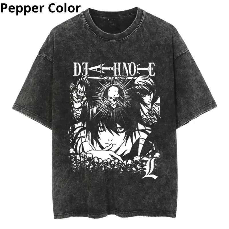 Death Note Complex L Vintage T-Shirt, Death Note Shirt, Anime Shirt, Graphic Tee, T-shirt For Men Top Menswear Womenswear