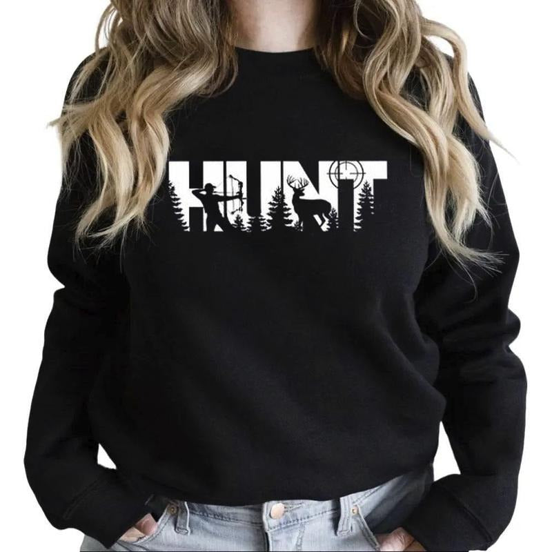 Deer Hunting with Arrow Hoodie, Hunting Lover Sweatshirt Hunter Man T-shirt Deer Hunter Unisex Retro | InkThreadWorks.com