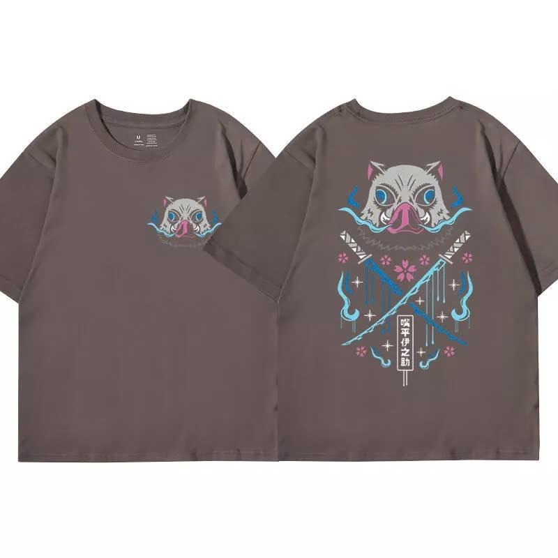 Demon Slayer Inosuke T-shirts Nezuko Anime Unisex Men Women Top Sweatshirt Hoodie Comfort Colors Streetwear for Women - Womenswear