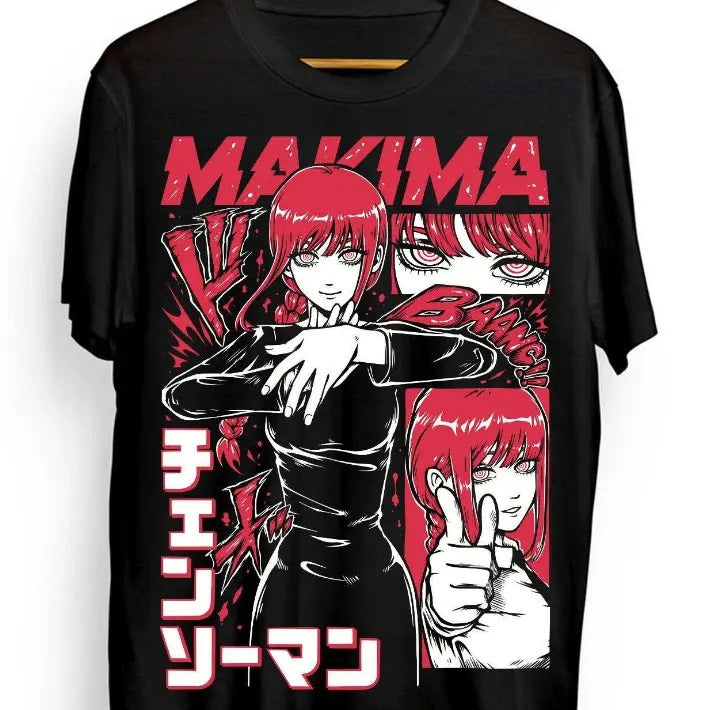 Denji & Makima Chainsaw Man T-Shirt PochitaAnime Manga Unisex T-Shirt All Sizestyle{n002}2