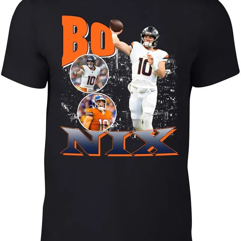 Denver Bo Nix Bootleg Style T-Shirt Hoodie, Sweatshirt | InkThreadWorks.com