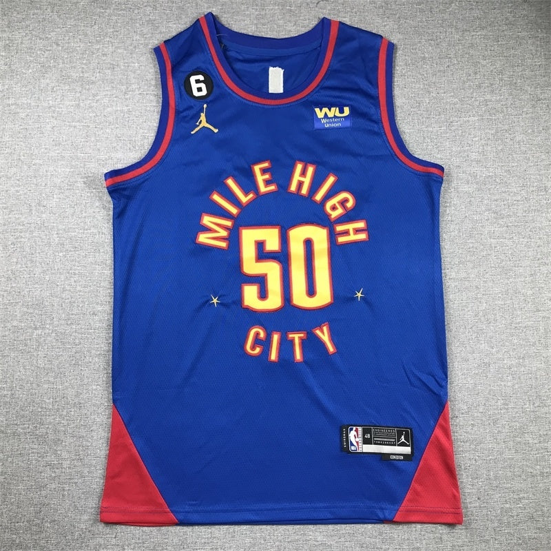 Denver Nuggets #50 Aaron Gordon 23 Nuggets 50 Blue Statement Edition Style 2