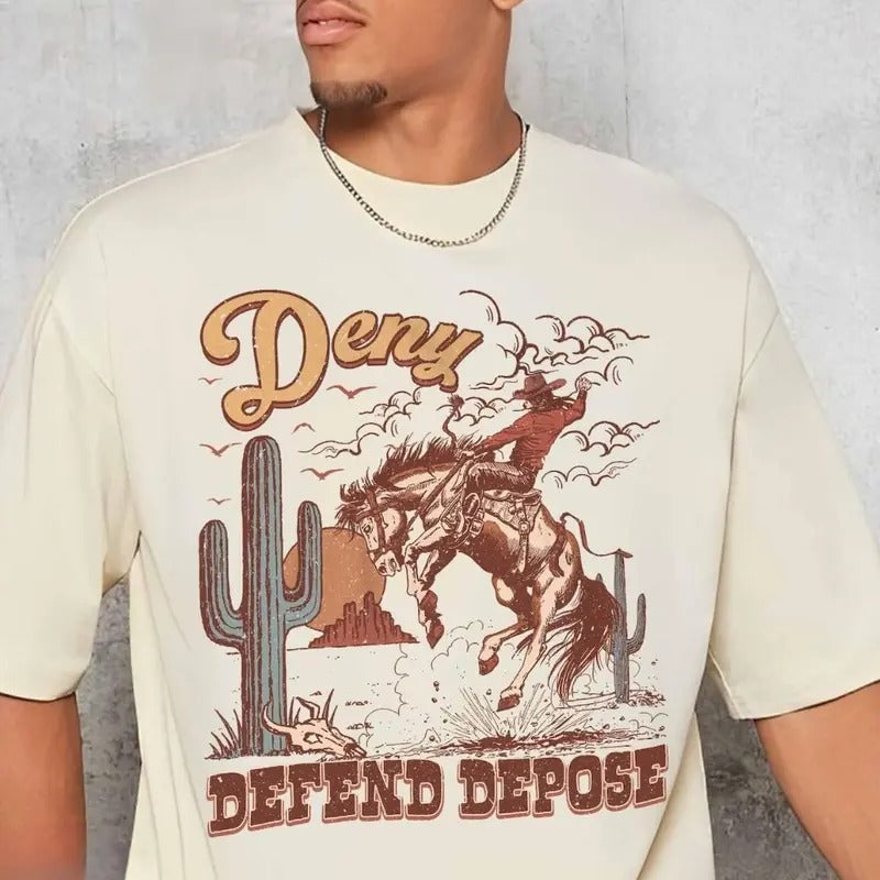 Deny Defend Depose Unisex Shirt, Bold Statement Tee, Unisex Classic Shirt, Funny Unique Gift, Protest Activist, Eat the Rich Shirt