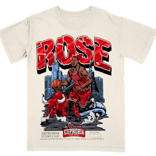 Derrick Rose Off-White Tee for Men - Soft and Comfortable Shirt - Menswear - Graphic T-Shirt