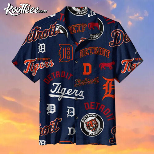 Detroit Baseball Aloha Beach Summer Hawaiian Shirt