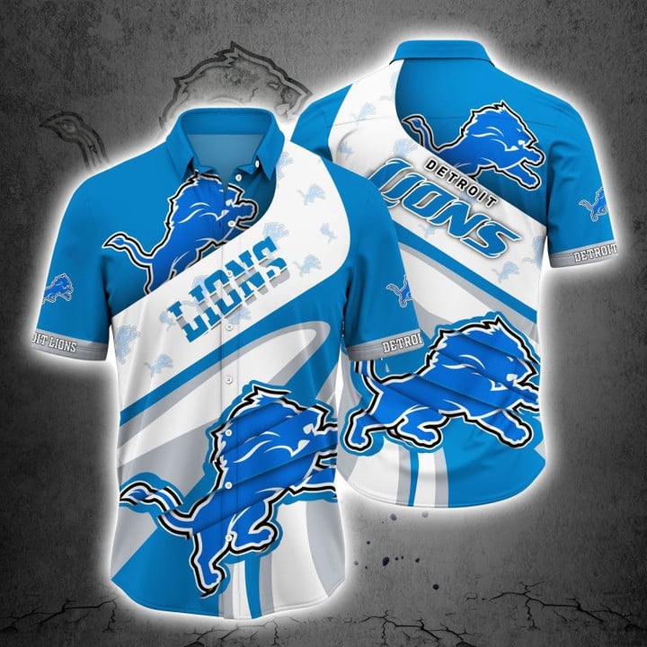 Detroit Lions Hawaiian Shirt Bold Charge Design 733569