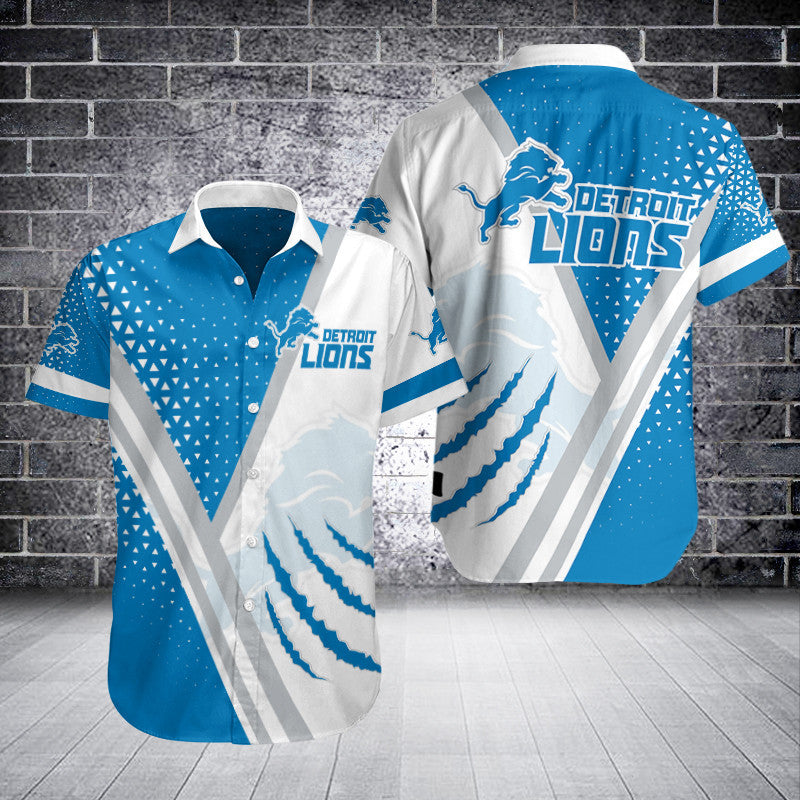 Detroit Lions Hawaiian Shirt with Claw Streak Design 233844