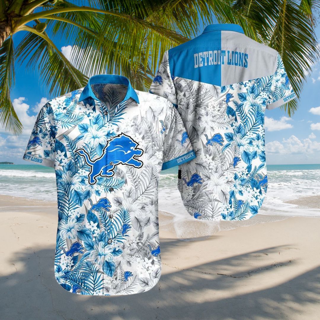 Detroit Lions Hawaiian Shirt Floral Breeze Design 855823