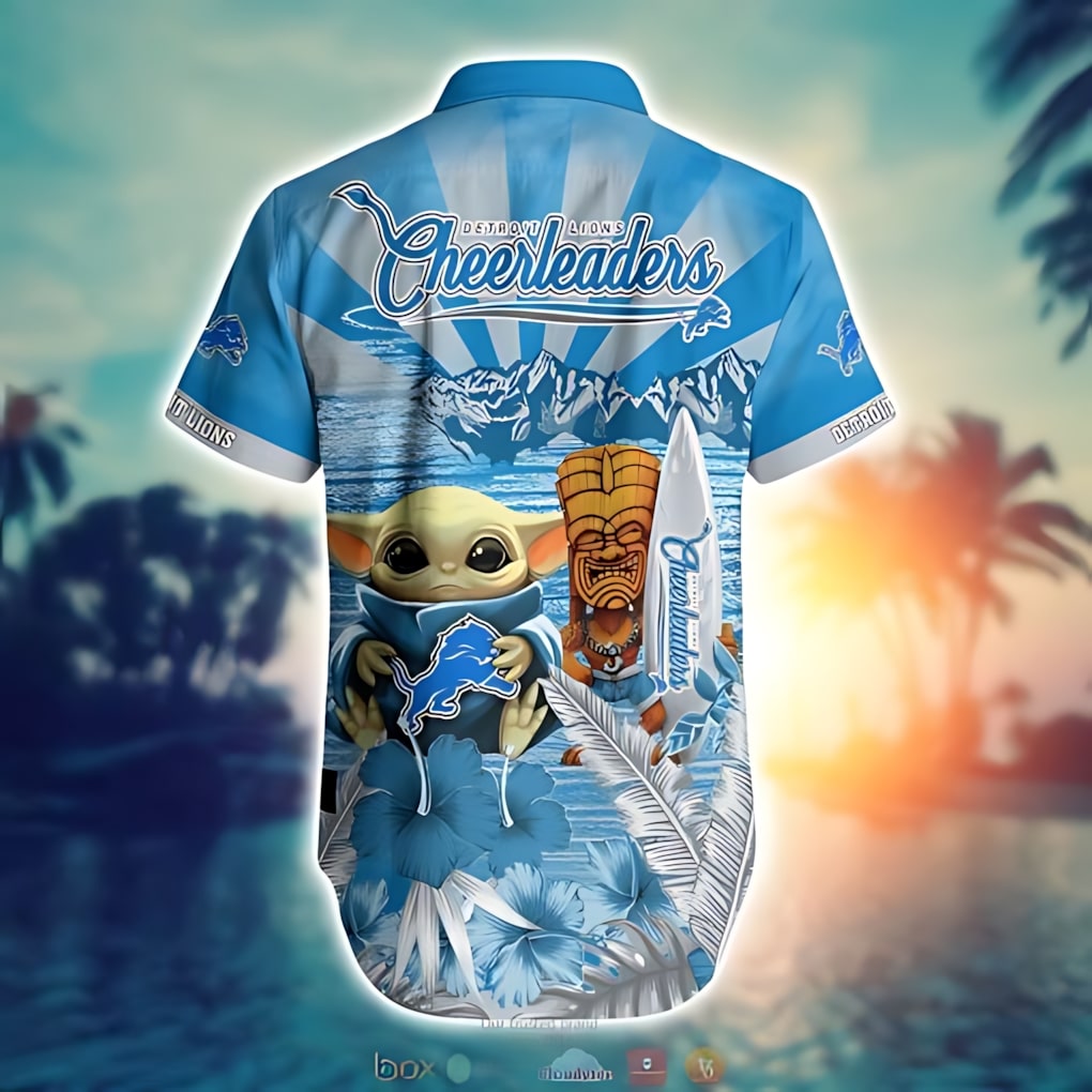 Detroit Lions Hawaiian Shirt Tiki Baby Design 464395
