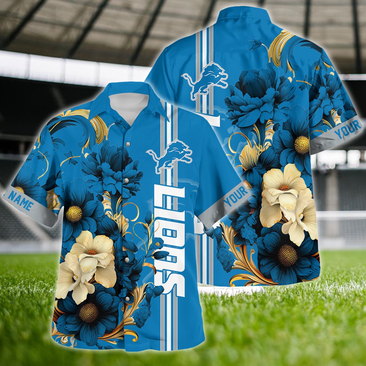 Detroit Lions Tropical Hawaiian Shirt Custom Design 860357