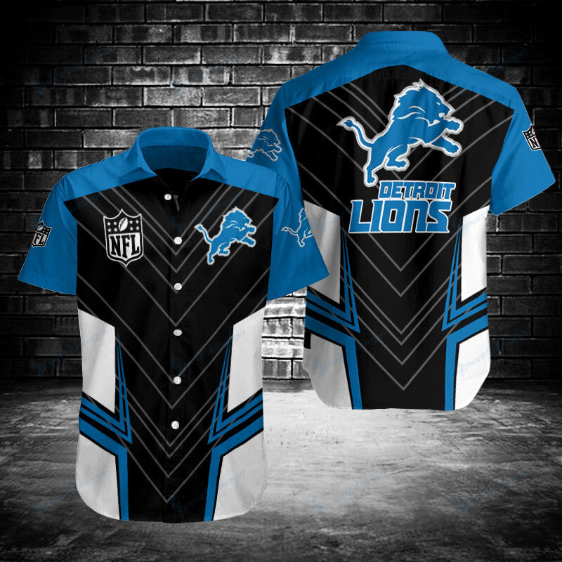 Detroit Lions Hawaiian Shirt with Victory Stripe Design 739948
