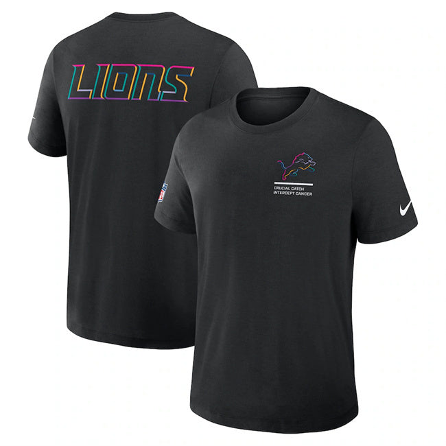 Detroit Lions Black 2025 Crucial Catch Tri-Blend Dri-FIT T-Shirt