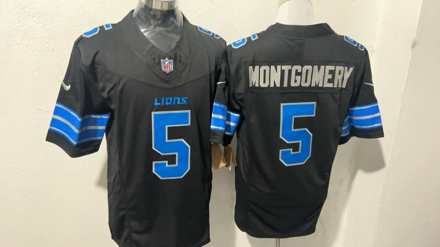 Detroit Lions #5 David Montgomery Style 2