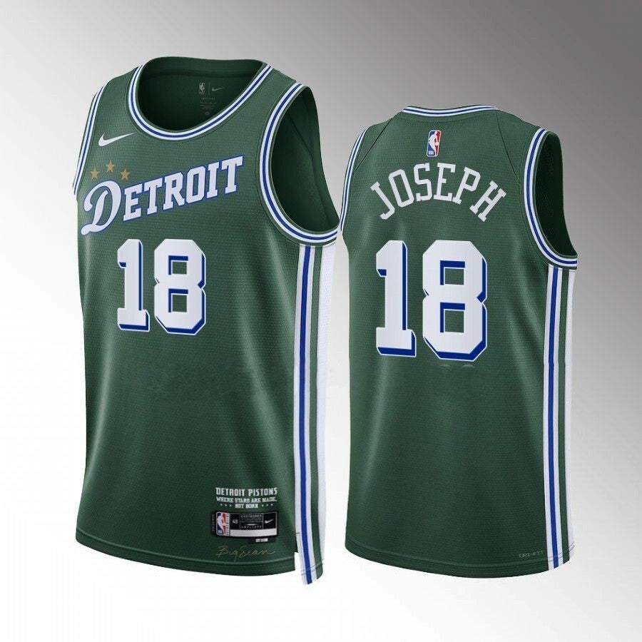 Detroit Pistons #18 Cory Joseph 2022-23-city-edition-green-jersey